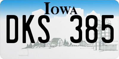 IA license plate DKS385