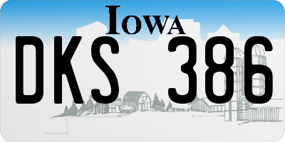 IA license plate DKS386