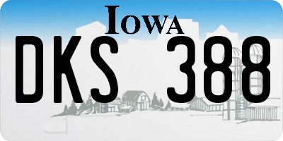 IA license plate DKS388