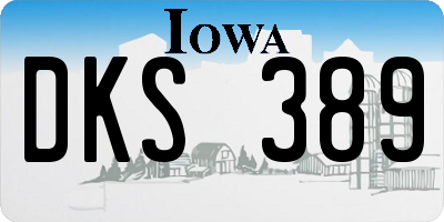 IA license plate DKS389