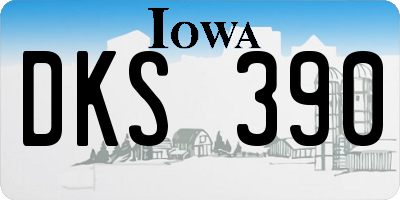 IA license plate DKS390