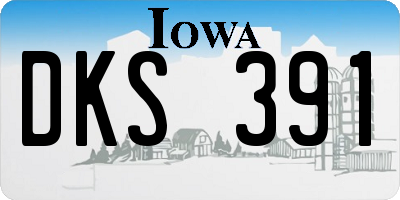 IA license plate DKS391