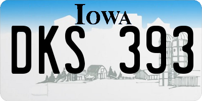 IA license plate DKS393