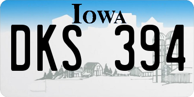 IA license plate DKS394