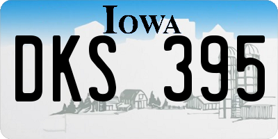 IA license plate DKS395