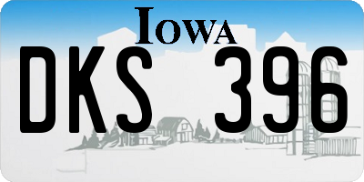 IA license plate DKS396