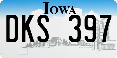 IA license plate DKS397