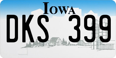 IA license plate DKS399