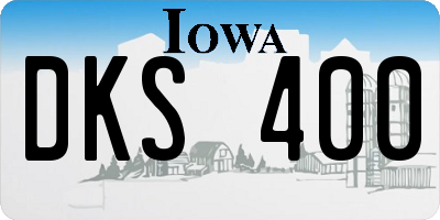IA license plate DKS400