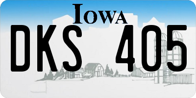 IA license plate DKS405