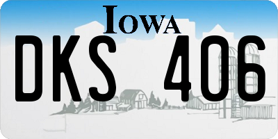 IA license plate DKS406
