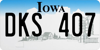 IA license plate DKS407