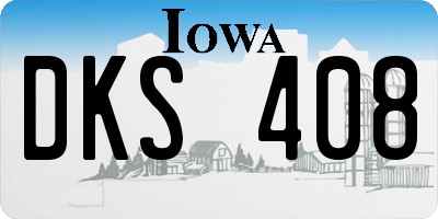 IA license plate DKS408