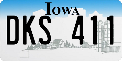 IA license plate DKS411