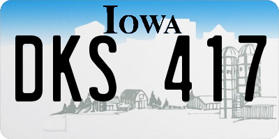 IA license plate DKS417