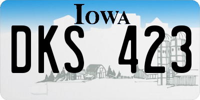 IA license plate DKS423