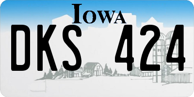 IA license plate DKS424