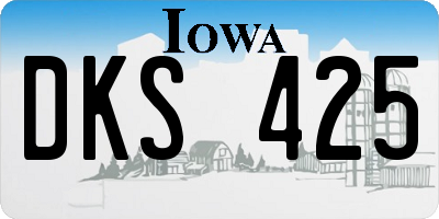 IA license plate DKS425