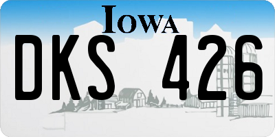 IA license plate DKS426
