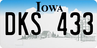 IA license plate DKS433
