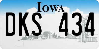 IA license plate DKS434