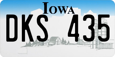 IA license plate DKS435