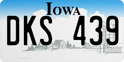 IA license plate DKS439