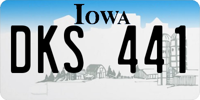 IA license plate DKS441