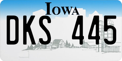 IA license plate DKS445