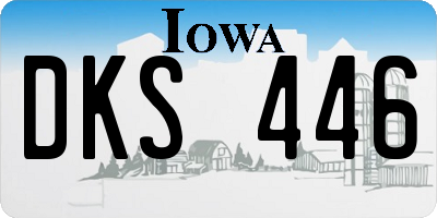 IA license plate DKS446