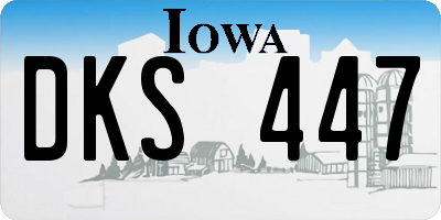 IA license plate DKS447