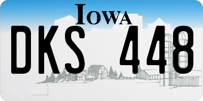 IA license plate DKS448