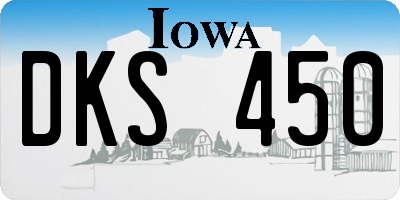 IA license plate DKS450