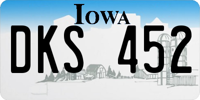 IA license plate DKS452