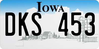 IA license plate DKS453
