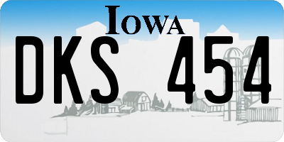 IA license plate DKS454