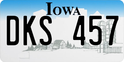 IA license plate DKS457