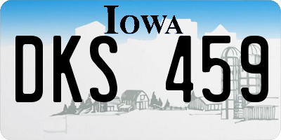 IA license plate DKS459