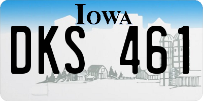 IA license plate DKS461