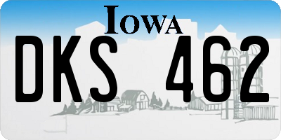 IA license plate DKS462