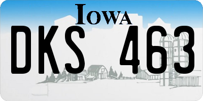IA license plate DKS463