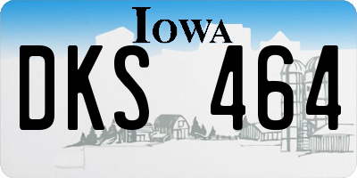 IA license plate DKS464