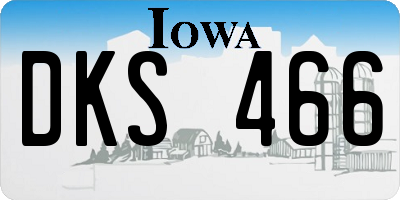 IA license plate DKS466