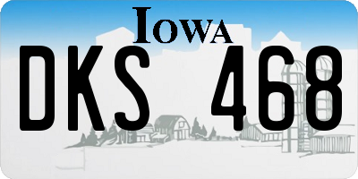 IA license plate DKS468