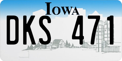 IA license plate DKS471