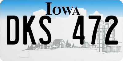 IA license plate DKS472