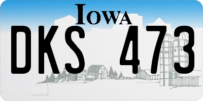IA license plate DKS473