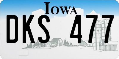 IA license plate DKS477