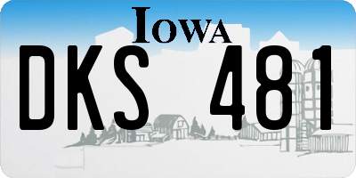 IA license plate DKS481