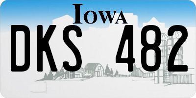 IA license plate DKS482